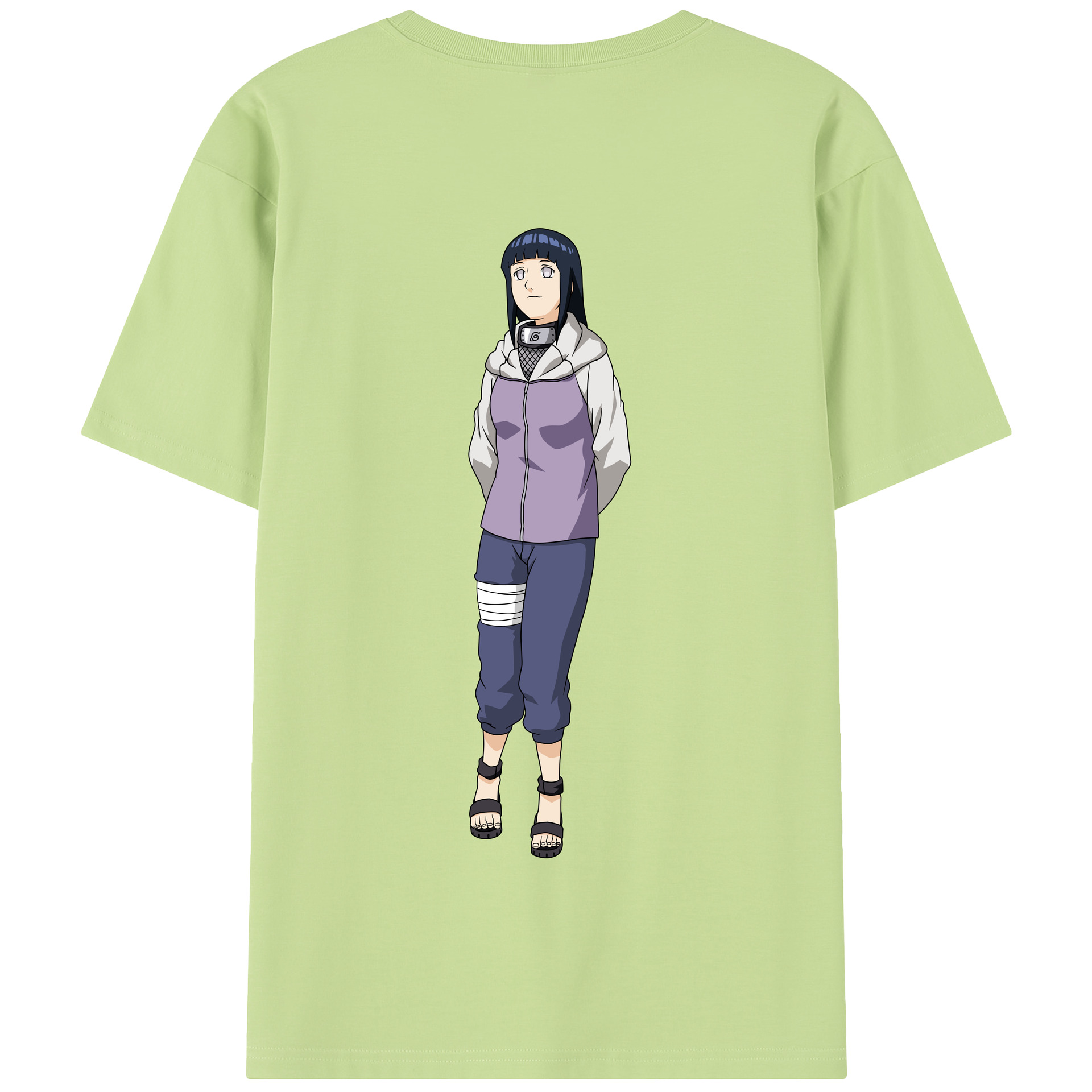 （画像用） NARUTO -ナルト- 日向ヒナタ Hyūga Hinata 綿100％半袖Tシャツ（背面プリント）